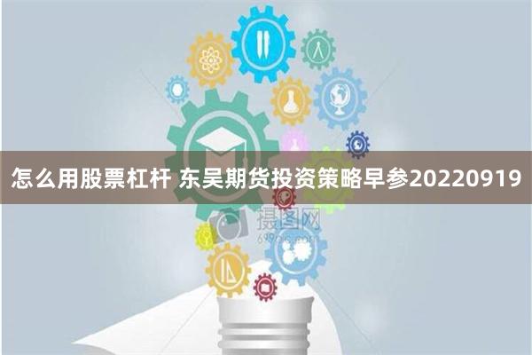 怎么用股票杠杆 东吴期货投资策略早参20220919