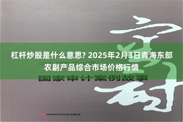 杠杆炒股是什么意思? 2025年2月3日青海东部农副产品综合市场价格行情