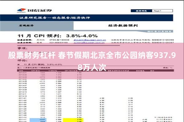 股票财务杠杆 春节假期北京全市公园纳客937.98万人次